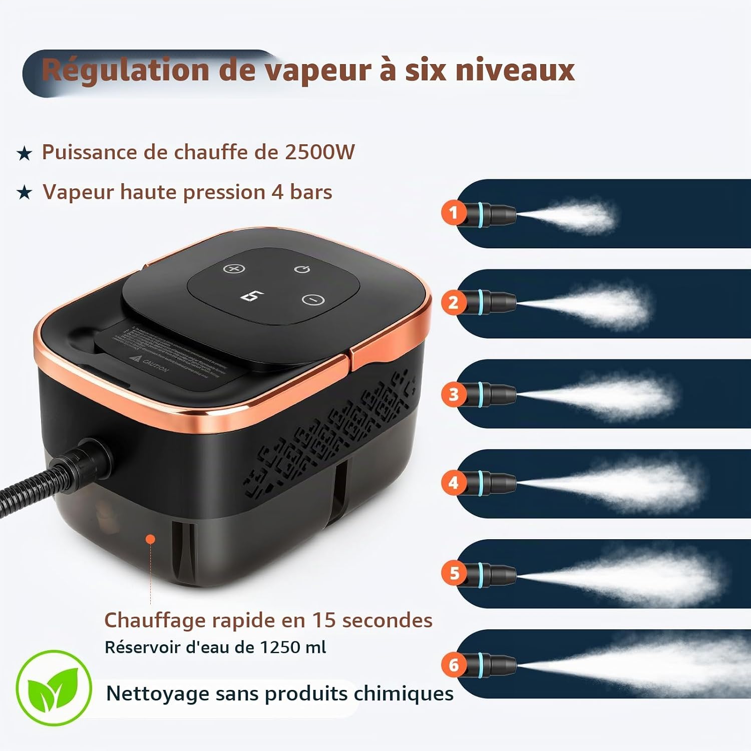 Nettoyeur Vapeur à Main 2500 W