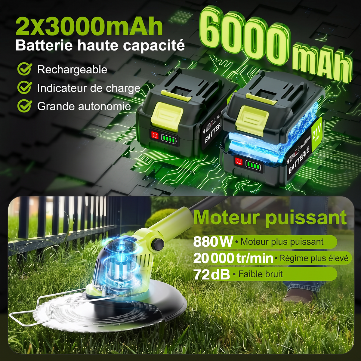 Débroussailleuse électrique sans fil