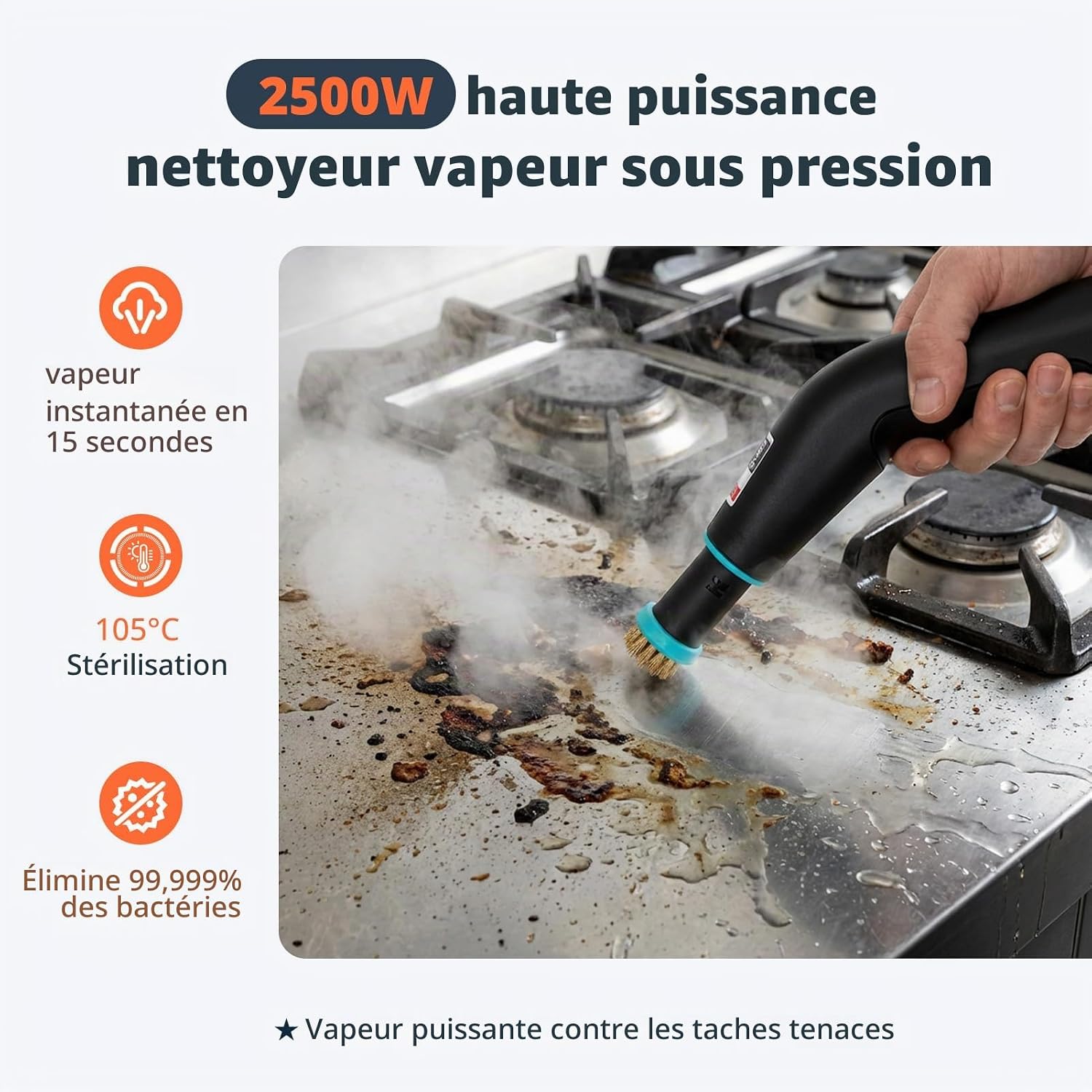 Nettoyeur Vapeur à Main 2500 W