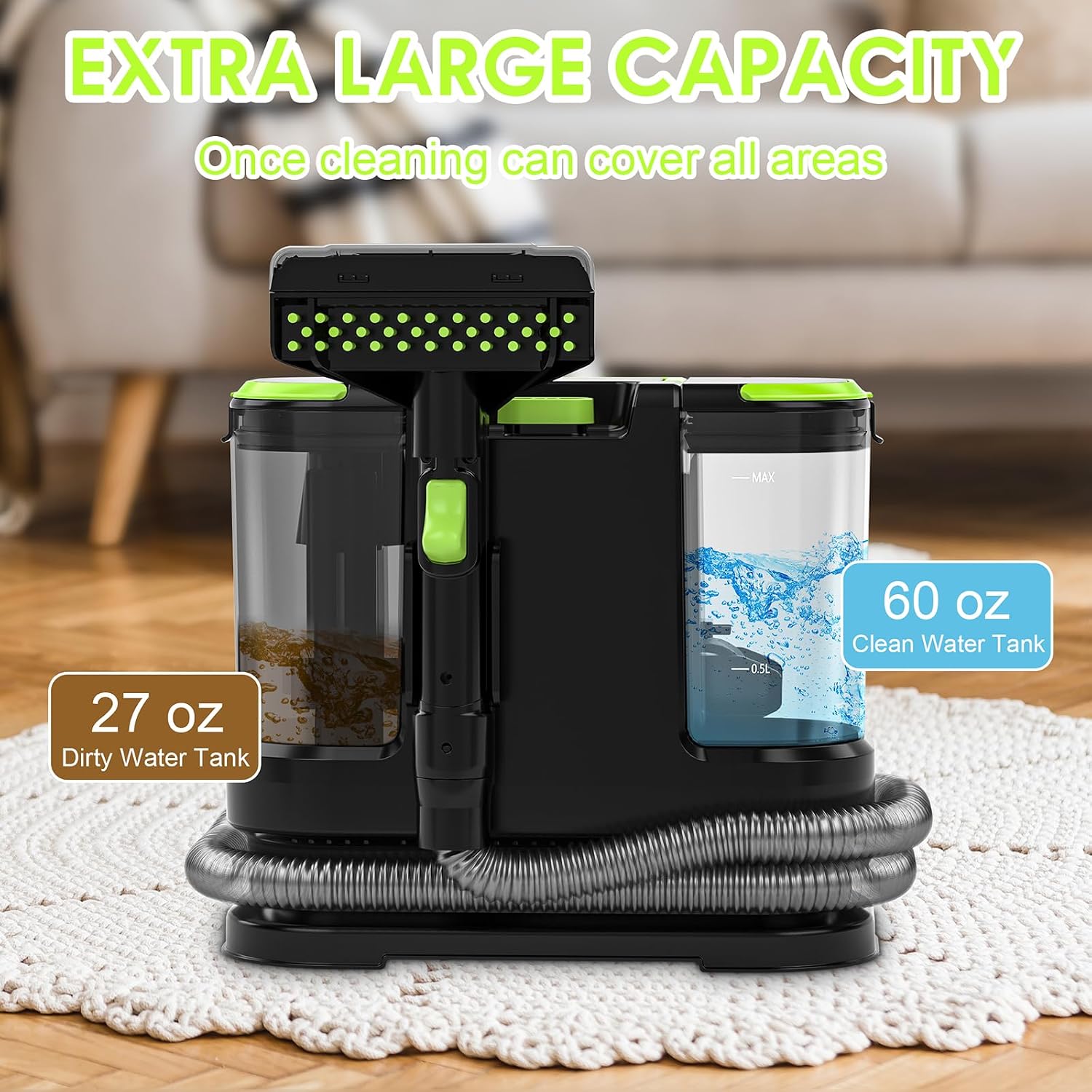 Nettoyeur portable pour tapis et tissus d'ameublement
